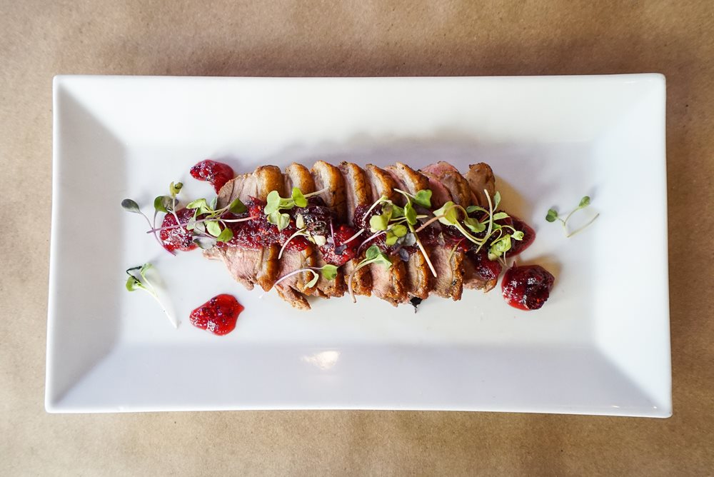 Duck Breast With Charred Cranberry Chutney