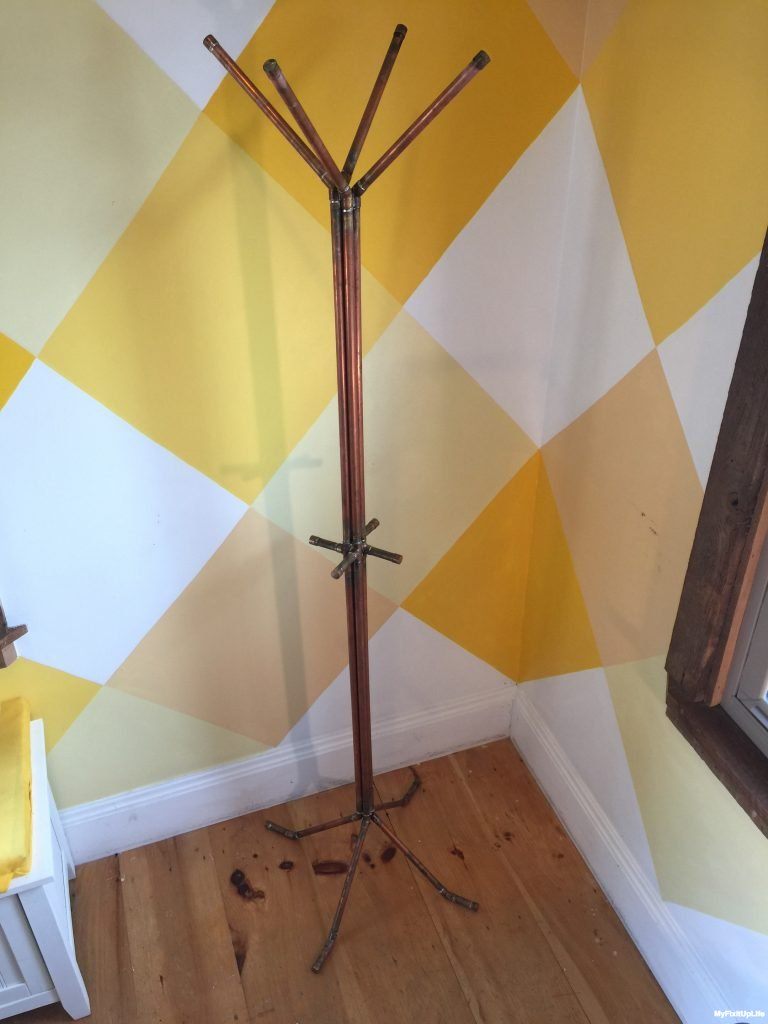 DIY Modern Free Standing Coat Rack