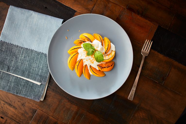 Charred Peaches & Cream