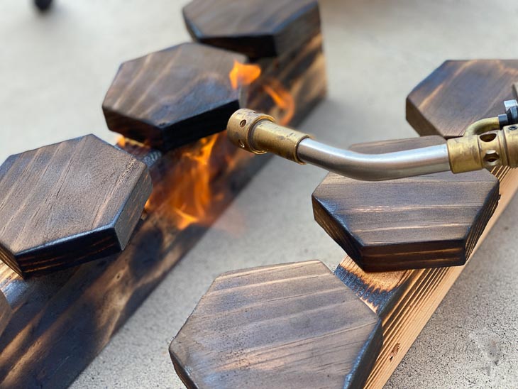 Torching wood